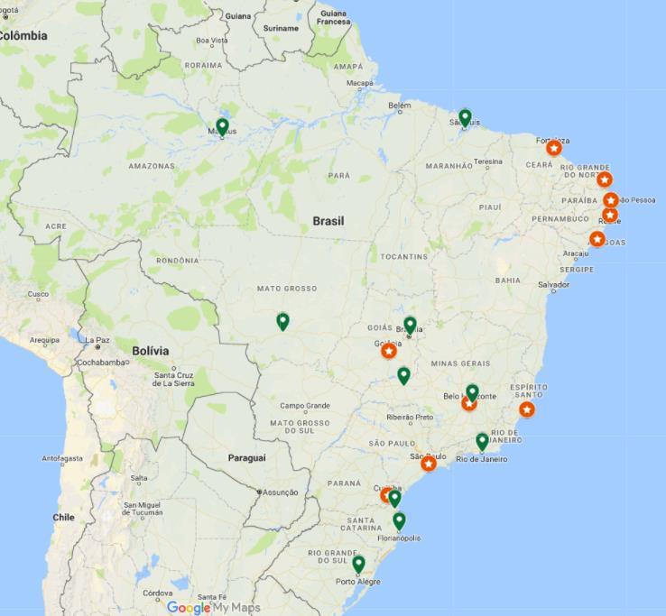 2 1 3 10 10 11 4 6 5 8 9 9 2 7 6 8 7 1 2 3 4 5 CIDADES PESQUISADAS 1 Manaus 2 São Luis 3 Cuiabá-MT 4 Distrito Federal 5 Uberlândia 6 BH e Nova Lima 7 Rio de Janeiro 8 Joinville 9 Florianópolis 10