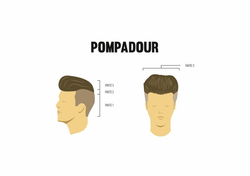 15 CORTE DE CABELO MASCULINO SEM SEGREDO Corte 9 - Pompadour Mais um corte de cabelo retrô que virou referência entre os homens, é o Pompadour.