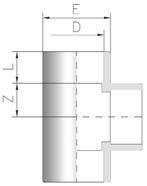 07179 05 03 934 10 26 21 50 1½ x 1½ 07180 05 03 935 10 31 26 61 2 x 2 07181 05 03 936 10 38 33 76 Adaptor sockets -