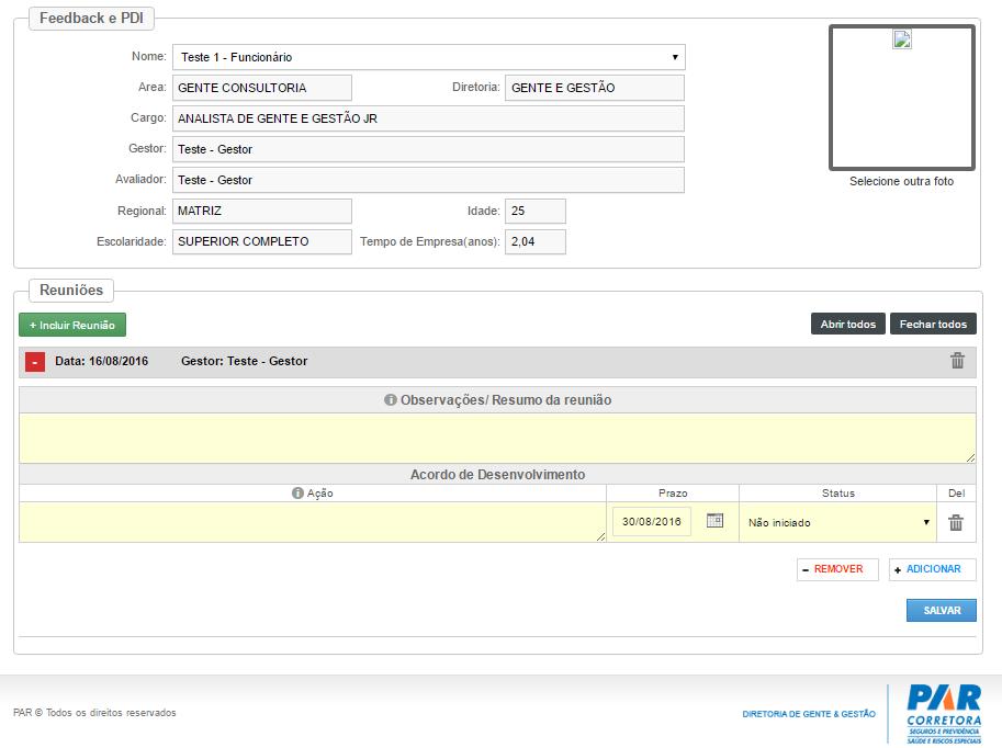 COMO FORNECER FEEDBACK E CRIAR O PDI Atenção! O feedback só pode ser repassado ao funcionário após a RAC. Obs.