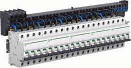 b A pressão de contacto da mola adapta-se automaticamente à secção do conductor, sendo independente do operador. b Fornecido com 12 cabos pretos e 12 cabos azuis pré-desnudados de 6 mm 2.