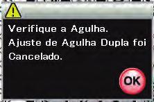 CUIDADO: Desligue o interruptor de energia ou pressione a tecla de travamento antes de mudar a agulha.