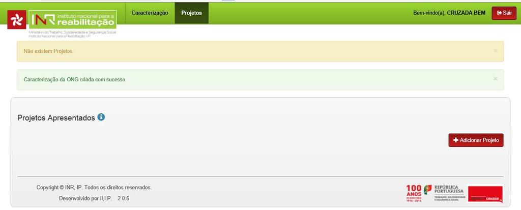 que diz Caracterização da ONG criada com sucesso.