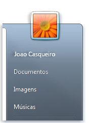 Para abrir as bibliotecas Documentos, Imagens ou Músicas, clique no botão Iniciar seguida, em Documentos, Imagens ou Músicas.
