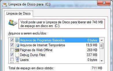 Informática Windows 7 Prof. Márcio Hunecke Limpeza de Disco A Limpeza de Disco é uma forma conveniente de excluir arquivos que não são mais necessários e liberar espaço no disco rígido do computador.