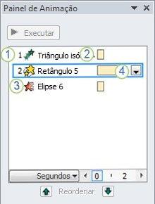 Você pode usar esses efeitos para mover um objeto para cima ou para baixo, para a esquerda ou direita ou em um padrão circular ou estelar (entre outros efeitos).