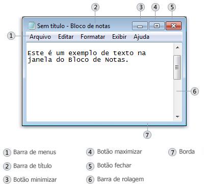 Informática Windows 7 Prof. Márcio Hunecke Partes de uma janela típica Barra de título. Exibe o nome do documento e do programa (ou o nome da pasta, se você estiver trabalhando em uma pasta).
