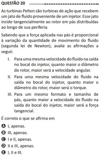 COMPONENTE ESPECÍFICO - QUESTÕES 19 A 35