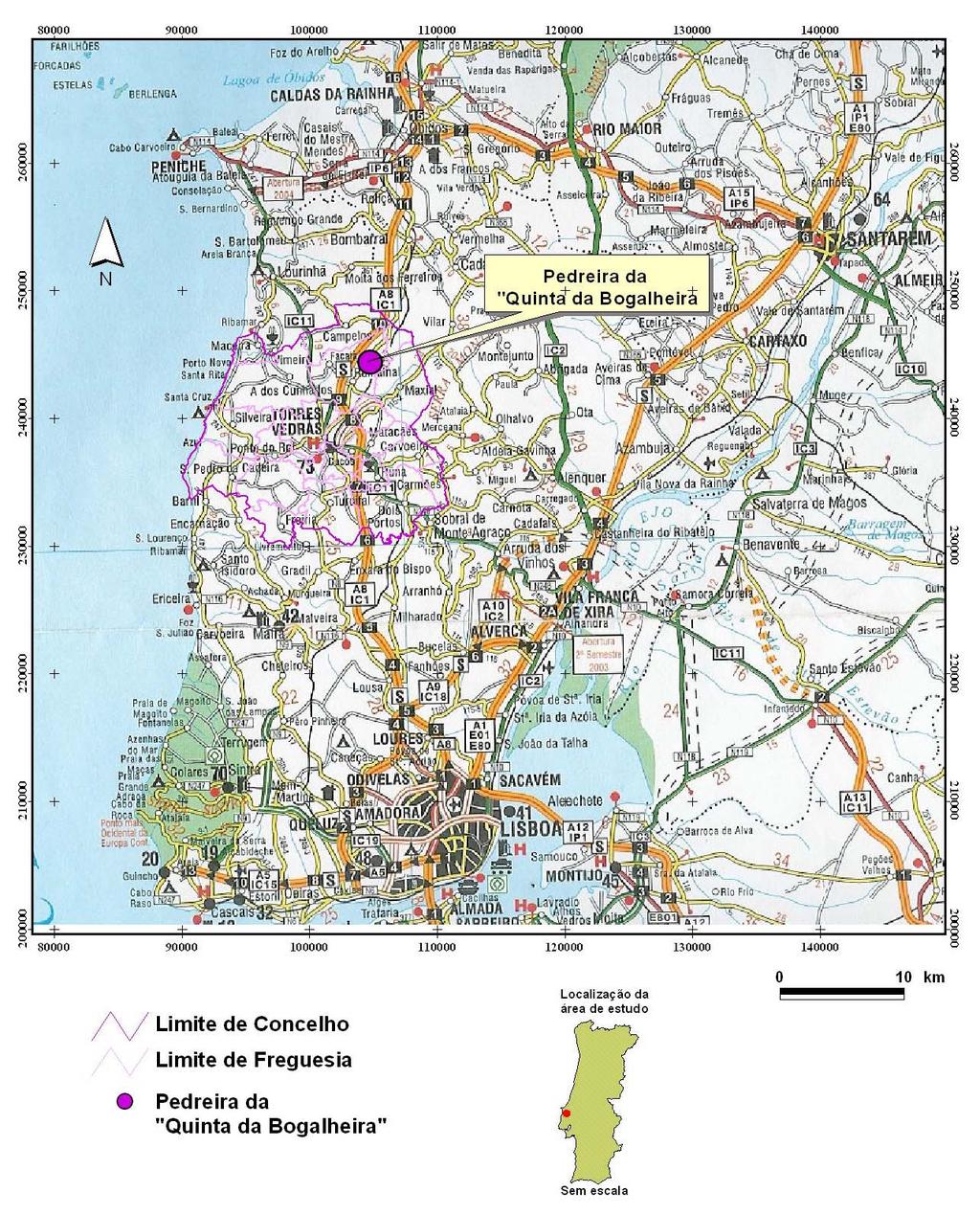 3. LOCALIZAÇÃO A área de implementação do projecto localiza-se no lugar do Outeiro do Barro, na freguesia do Ramalhal, concelho de Torres Vedras e distrito de Lisboa. (Figura 1).