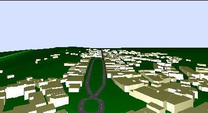 Figura 3 Vista 3D do centro de Mangualde.