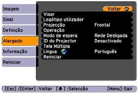 2. Realce Logótipo utilizador e pressione Enter. 3. Quando vir a mensagem Deseja seleccionar esta imagem?, selecione Sim e pressione Enter.