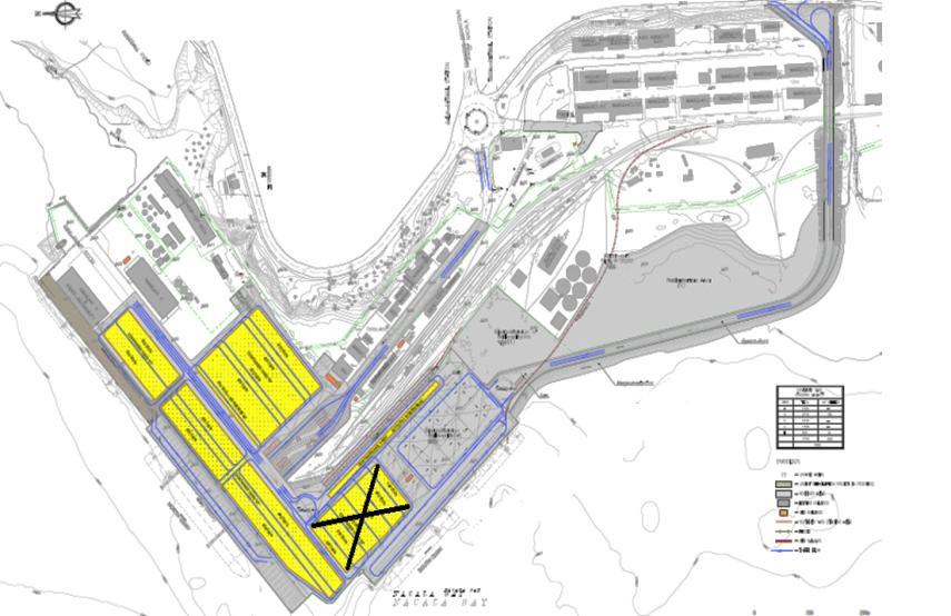 Fases do Projecto de Reabilitação Esboço da Fase I/II Trabalhos de nivelamento e aterramento Pavimento de contentores adicional com 6 RTG Alargamento da estrada Terminal de