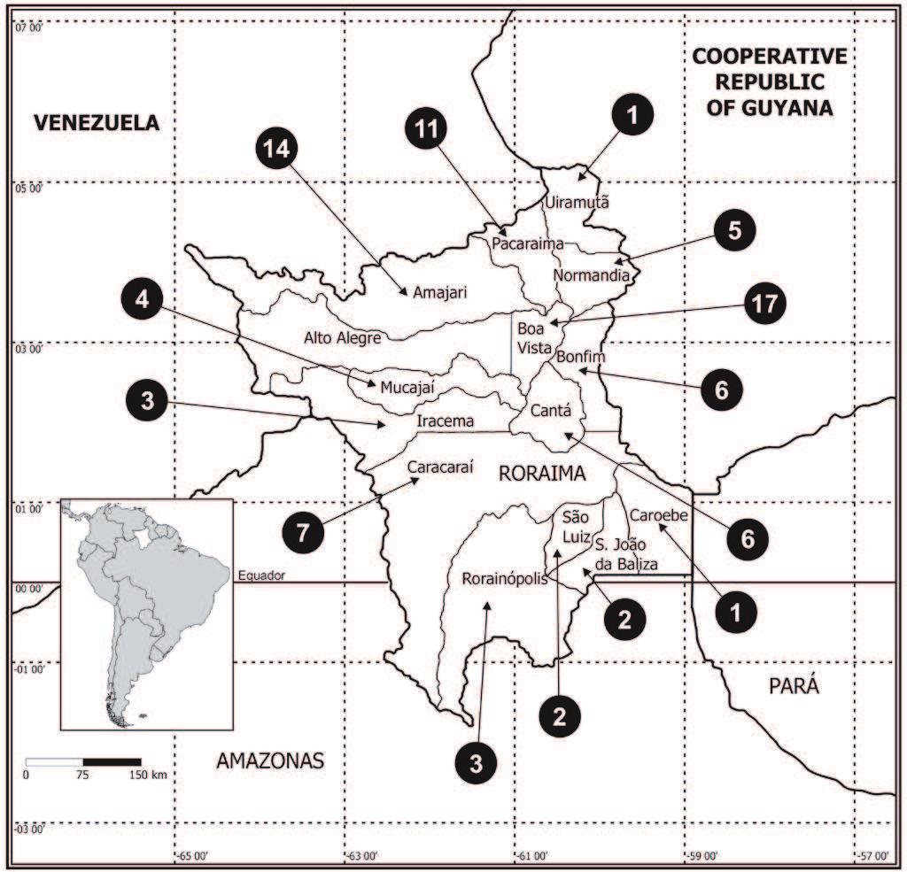 Anastrepha species, their host plants and parasitoids 17 state within the area known as the Legal Amazon.