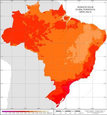 Energia Solar Potencial do Brasil para Micro e Minigeração de Energia Fotovoltaica Brasil tem o