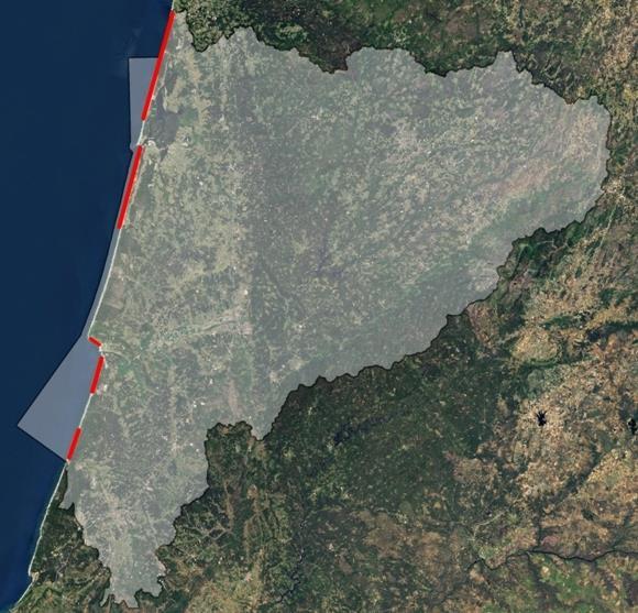 QSiGA 9 Degradação das zonas costeiras Áreas mais afetadas pela erosão costeira na RH4 - Entre a zona de Esmoriz Cortegaça Furadouro Torreira até ao limite norte da praia de S.