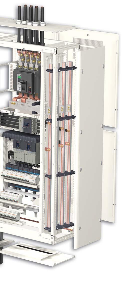 Fixação nos montantes na frente da estrutura Um espelho por tipo de equipamento para grande rapidez de instalação Os espelhos só permitem o