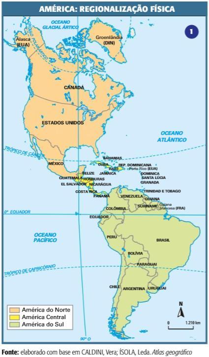 AMÉRICA: LOCALIZAÇÃO E REGIONALIZAÇÃO As Regionalizações da América Divisão Geográfica Considera principalmente os aspectos naturais: América do Norte