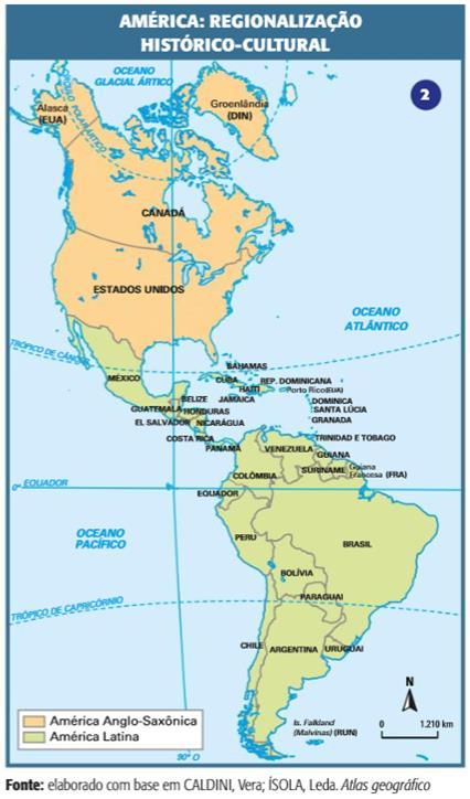 AMÉRICA: LOCALIZAÇÃO E REGIONALIZAÇÃO As Regionalizações da América Divisão Geográfica Considera principalmente os aspectos naturais: América do Norte