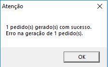 Após a importação o pedido será enviado para a tela abaixo, ao clicar no pedido é possível visualizar