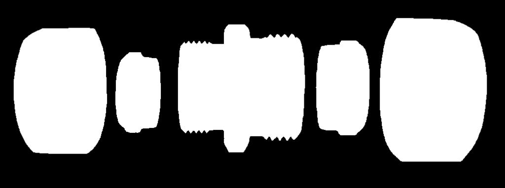 8434-1 Conforme DIN 2353 Ø tubo Ø tubo dimensões mm mm L1 L2 H1 H2 H3 MPa X34.141.1208S 12 8 50,5 19,5 22 24 19 63.