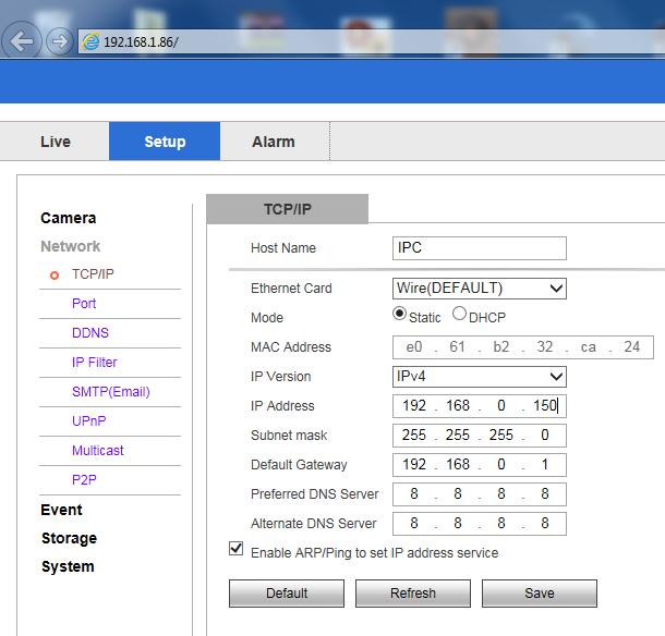 1 2 3 4 1. Clique em Network 2. Clique em TCP/IP 3.