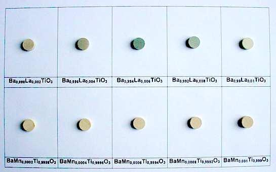 Procedimento Experimental pastilhas de titanato de bário ficaram conforme mostra a fotografia da figura 3.