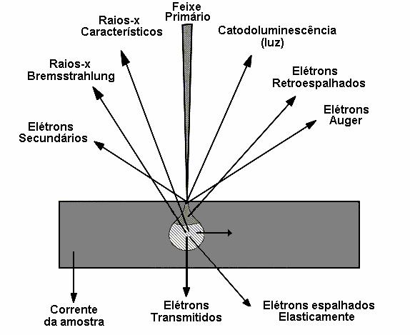 62 Figura 3 6. Volume de interação e origem de alguns sinais relacionados ao espalhamento elástico. Fonte: MANNHEIMER (2002).