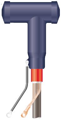 173/225 05/12/27 Desenho 34 - Representação da Conexão do 4 cabo Para o Sistema Radial com Cabo 50 mm² 12/20 kv Notas: 1. Plugue isolante fêmea 630A 24KV.