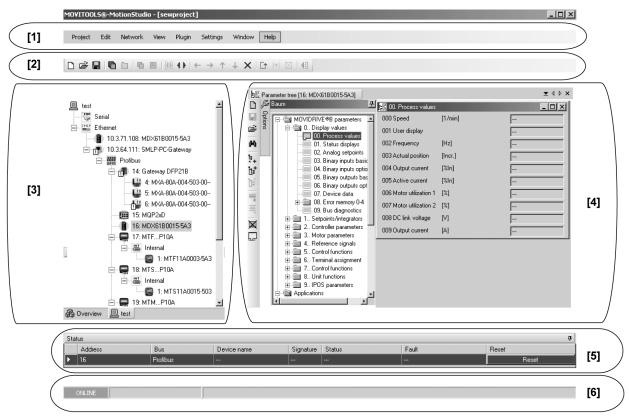 MOVITOOLS MotionStudio via Ethernet Vista geral 11 11 MOVITOOLS MotionStudio via Ethernet O software MOVITOOLS MotionStudio (versão 5.