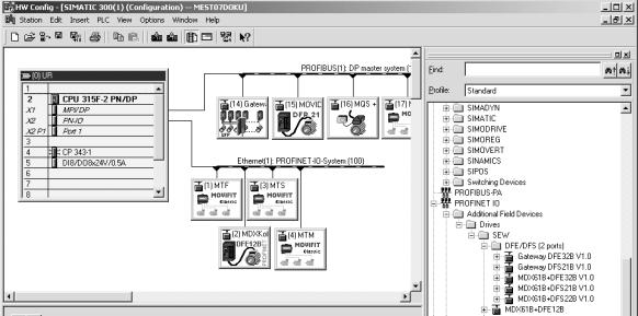 7 Elaboração do projecto com PROFINET Configuração do controlador PROFINET IO 7.1.