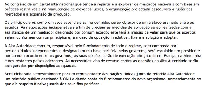 A declaração Schuman, 9 de maio de 1950 (6) [FONTE: