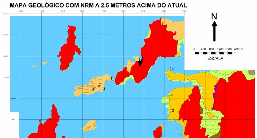 Figura 5 Mapa geológico mostrando a