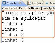 Resultado da execução Por que a mensagem final aparece antes