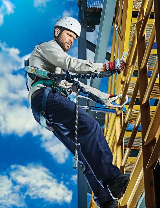 ALTURA TÉCNICA DE POSICIONAMENTO NO TRABALHO ARGOLAS LATERAIS Em algumas atividades em altura é necessário, além de acessar o local de trabalho utilizando os equipamentos de proteção contra quedas,