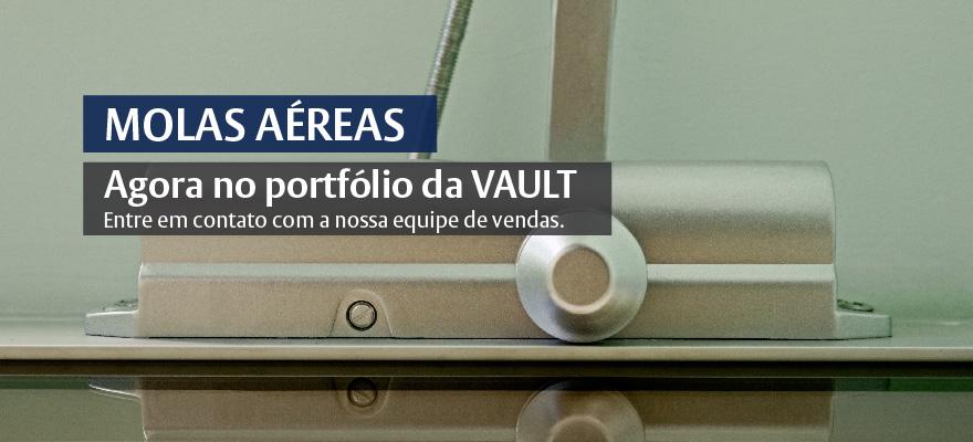 A marca A Vault/ASSA ABLOY prioriza a aplicação do logo em fundos de cor