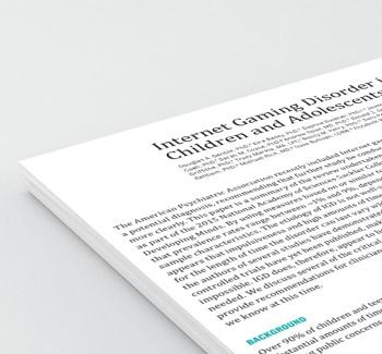 O ESTUDO Internet Gaming Disorder in Children and Adolescents Douglas A. Gentile, Kira Bailey, Daphne Bavelier, Jeanne Funk Brockmyer, Hilarie Cash, Sarah M. Coyne et al.