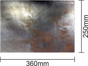 36 3.1 Material de base O metal base utilizado para a realização das soldas foi chapas de aço carbono ASTM A36 com as seguintes dimensões 360 x 250 x 10 mm, (FIGURA 20).