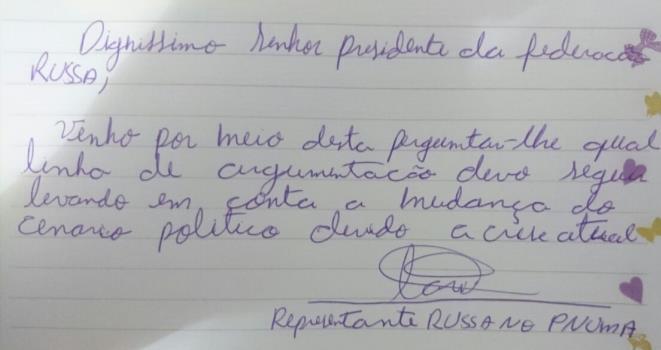 A Mesa será responsável por intermediar esta comunicação e não há nenhuma garantia de resposta. 4.3.1.