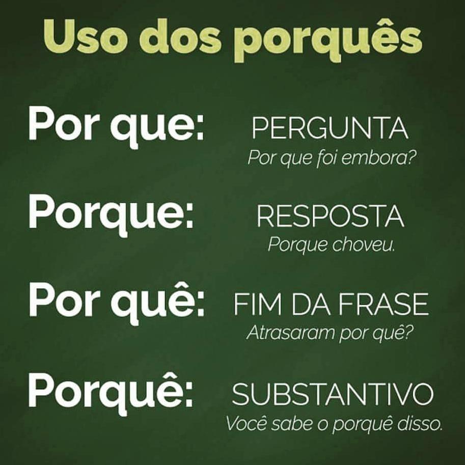 Os quatro usos do Porque?