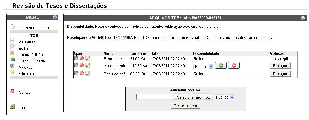 Sistema de Revisão Manual do Usuário 7 Observação: O sistema não aceita nomes de arquivos com acentuação e nem espaços em branco. Renomeie o arquivo antes de enviá-lo.