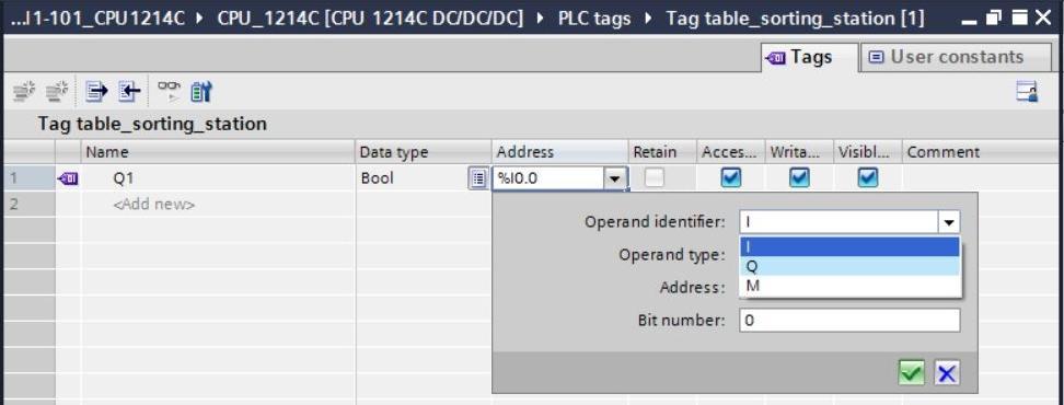 (fi <Add new> (<Adicionar>) fiq1 fi Enter) fi Mude o endereço para %A0.0 (Q0.