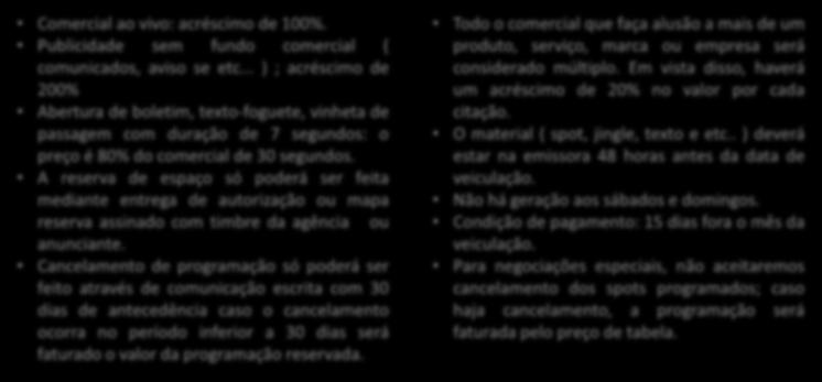 7 FM R$ 79,00 R$ 108,00 R$ 151,00 CUSTO TOTAL R$ 4.919,00 R$ 6.707,00 R$ 7.