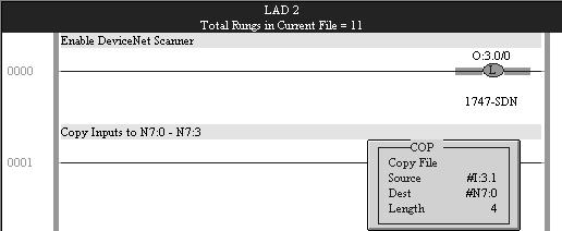 digitais da interface fieldbus MFD2. No exemplo, os dados de saída de processo da interface fieldbus-movimot estão armazenados na zona de memória CLP O:3.1 até O:3.