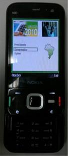 83 Figura 28: Aplicação Eleições 2010 apresentada num Nokia N85 5.