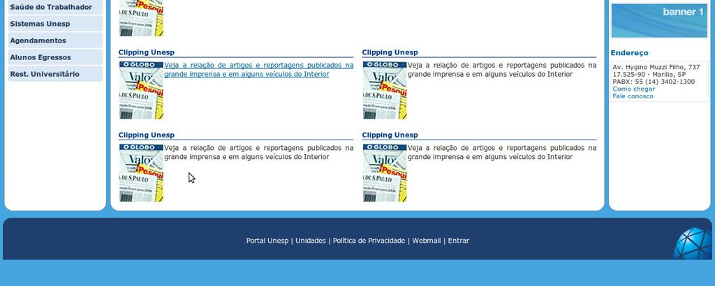 O item que contém subitens ao ser clicado, exibirá as subitens.