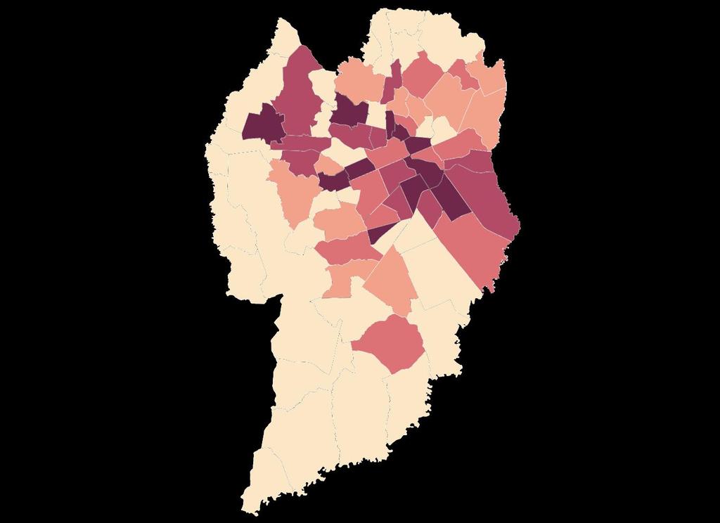 ALUGUEL MAPA DE CALOR DE PREÇOS PERCENTUAL BAIRRO VARIAÇÃO ANUAL 95 90 Prado Velho São Braz 14% 16% 80 75 60 50 Batel Moáunguê Santa Felicidade Novo Mundo 7% 6%