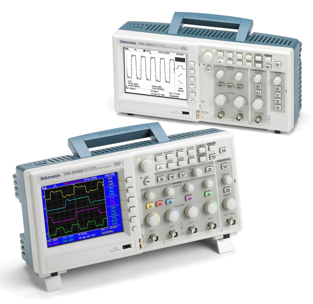 Osciloscópios de Armazenamento Digital Digital Storage Oscilloscopes Série TDS1000B Série TDS2000B / TDS1000B Series TDS2000B Series Data Sheet Recursos e benefícios Larguras de banda de 40 MHz, 60