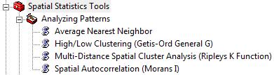 clustering Getis-Ord General G Getis-Ord General G Join count statistic