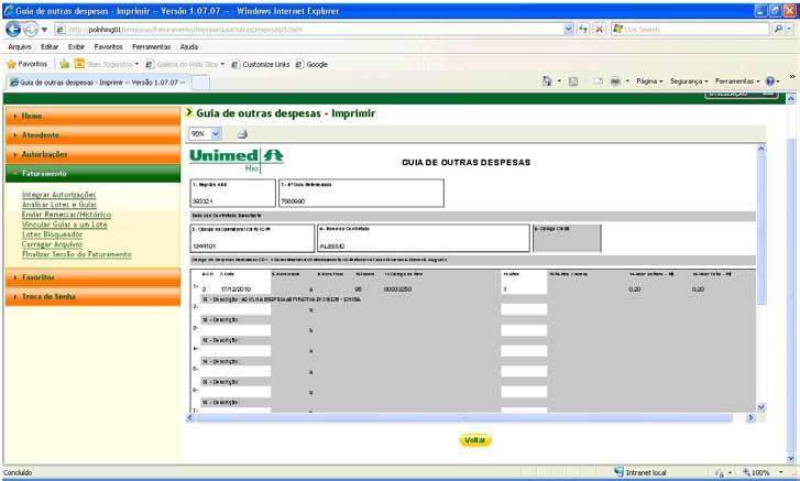 MANUALWEB 56 MANUALWEB 57 Tela 52: Impressão da Guia de outras despesas 8.5.1) Selecionar a guia que deseja desvincular. 8.5.2) Clicar no botão Desvincular Guias, conforme tela 53.