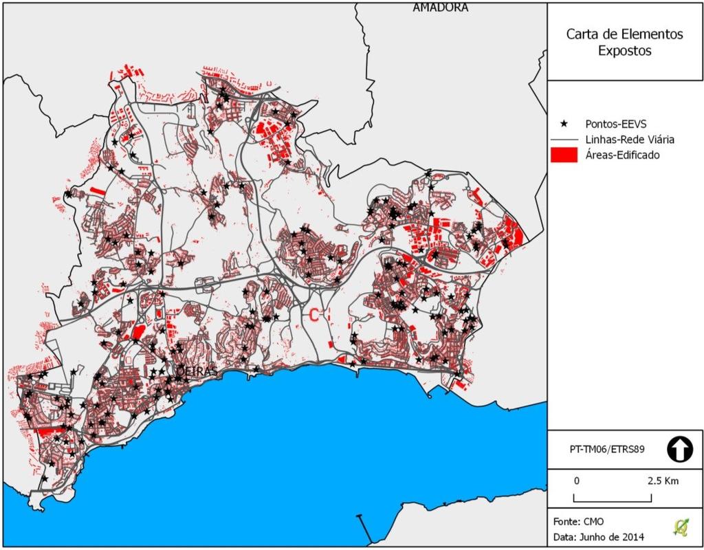 Monumentos Nós de transportes (estações de caminhos de ferro) Elementos estratégicos, sensíveis ou vitais (rede hospitalar e de saúde, rede escolar, quartéis de bombeiros e instalações de outros